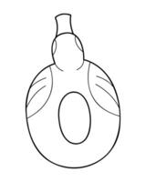 Inflatable ring white and black in the shape of a duck. Doodle clip art for your projects. vector
