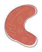 Inflatable ring color with a pattern of shells. Doodle clip art for your projects. vector