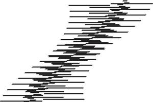 simple abstract black color short to high degrade line pattern vector