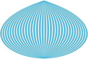 simple abstract sky color creative geometric round pattern a blue line with lines that are drawn on a white background vector