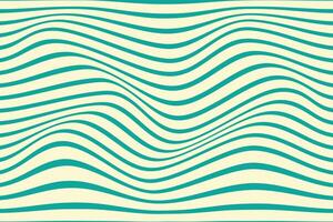 simple abstract fest color horizontal distort wavy line pattern abstract blue and green striped waves on a blue background vector