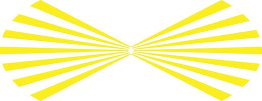 simple abstract yellow color creative bow shape line pattern art vector