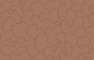Mocha Mousse background with hand drawn line shapes. Empty creative banner with with abstract doodle fluid forms vector