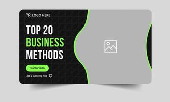 Trendy business methods thumbnail banner design, web banner, cover banner design, fully customizable eps 10 file format vector