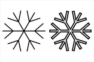 Snow icons set snowflake sign and symbol of illustration vector