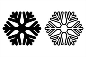 Snow icons set snowflake sign and symbol of illustration vector
