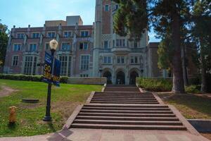 Gothic Architecture of Historic Building on UCLA Campus in Los Angeles photo