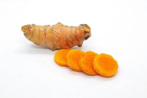 Turmeric isolated on white background photo