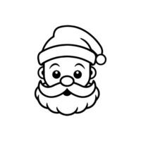 A santa claus face with a beard and mustache vector