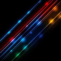 Neon glowing lines abstract background vector