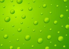 Abstract green 3d drops background vector