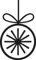 Minimalist Christmas Ornament with Starburst Design vector