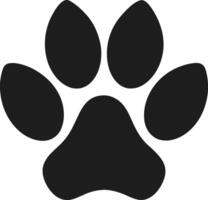 Bold Dog Paw Print Silhouette Design for Pet and Wildlife Themes vector