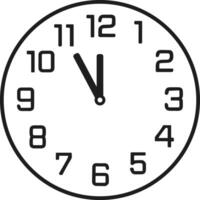 Minimalist Clock Illustration for Time and Countdown Themes vector