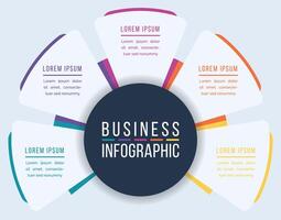 5 Options infographic design for business information vector