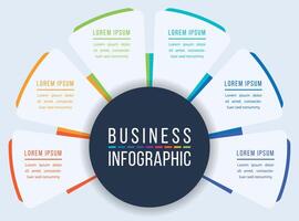 6 Options infographic design for business information vector