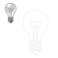 Draw lightbulb hand drawn educational game illustration vector