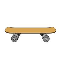 Skateboard cartoon colorful hand drawn illustration vector