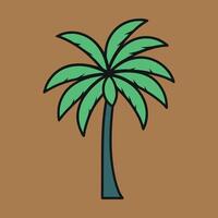 Vibrant Palm Tree Icon Collection Tropical Illustrations. vector