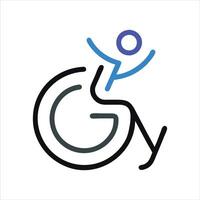 Unique G and Y Iconography High Quality Logo Designs. vector