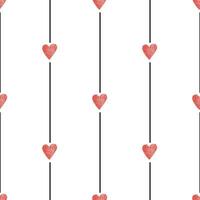 Minimal grunge stipple heart seamless pattern vector
