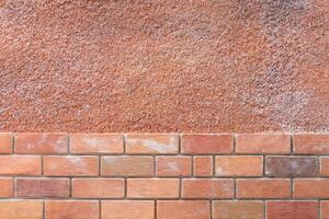 Background of Artificial Polyurethane Brick wall and Foam Cement wall in separate layer. photo