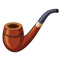 A pipe smoking on a white background vector