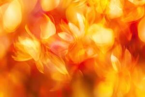 Abstract orange and yellow blurred fire background. photo