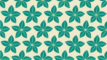 A green and white pattern with leaves vector