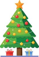Christmas tree clipart vector