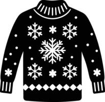 An ugly sweater with snowflakes on it vector