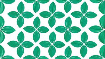 A green leaf pattern on a white background vector