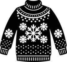 A sweater with snowflakes on it vector