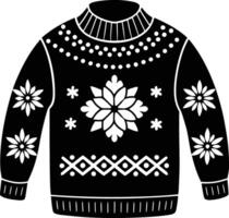 A sweater with snowflakes on it vector