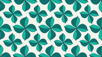 A pattern with green leaves on a white background vector