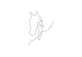Horse Head in continuous line art drawing design. Beautiful horse minimalist black linear sketch isolated on white background. illustration vector