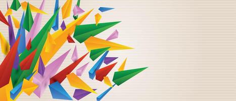 Abstract Colorful Triangular Shards Design vector