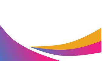 Colorful abstract wave design with smooth curved shapes in yellow, blue, pink, and gradient hues on a white background. Perfect for business banners, presentations, or creative templates vector
