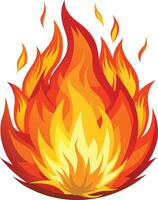 Intense Fire Flames Design Available on EPS File vector