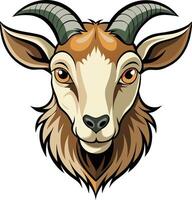 Majestic Goat Head Illustration Available on EPS File vector