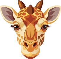 Elegant Giraffe Head Illustration Available on EPS File vector