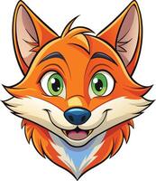 Fierce Fox Head Design Available on EPS File vector