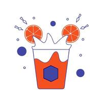 Floating ice cubes and lime slices forming a cool splash with Refresh text vector