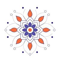 Glossy background of rangoli patterns for Labh Pancham vector