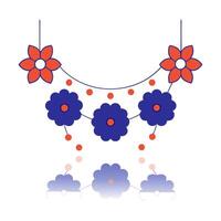 Glossy background of Labh Pancham garland making vector