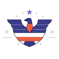Glossy background with eagle and flag elements vector