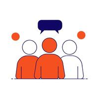Diabetic person sharing their journey with a support group vector