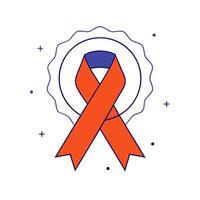 Holographic military badge and ribbon with copy space vector