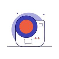 Holographic CGM Continuous Glucose Monitor and blue circle vector