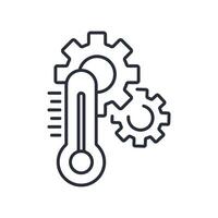 Climate control icon. .Editable stroke.linear style sign for use web design,logo.Symbol illustration. vector
